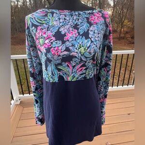 LILLY PULITZER NEW PRINTED TOP WITH LONG SLEEVES SIZE MEDIUM